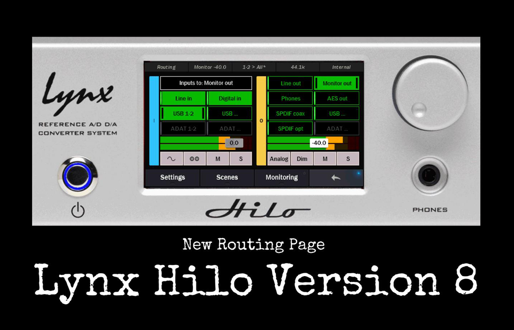 Lynx Hilo Firmware Version 8